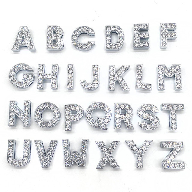 Croc Letter Charm Diamond, Alphabet Croc Charms, Number Charms Crocs